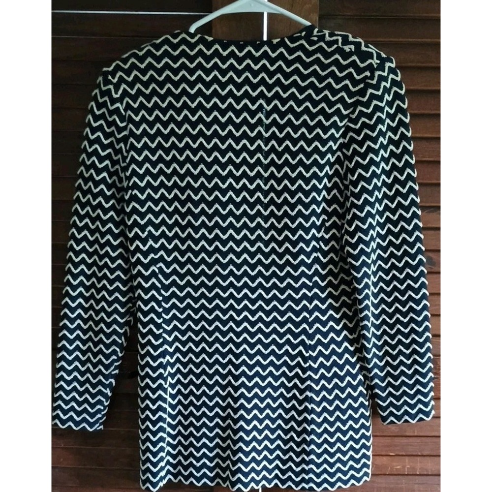 Vintage St. John by Marie Gray Navy & White Cardigan Sweater Women's Size 2 - Picture 5 of 7